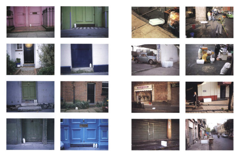 Composition de photos par Francis Alÿs, Ice 4 Milk,, 2004-2005