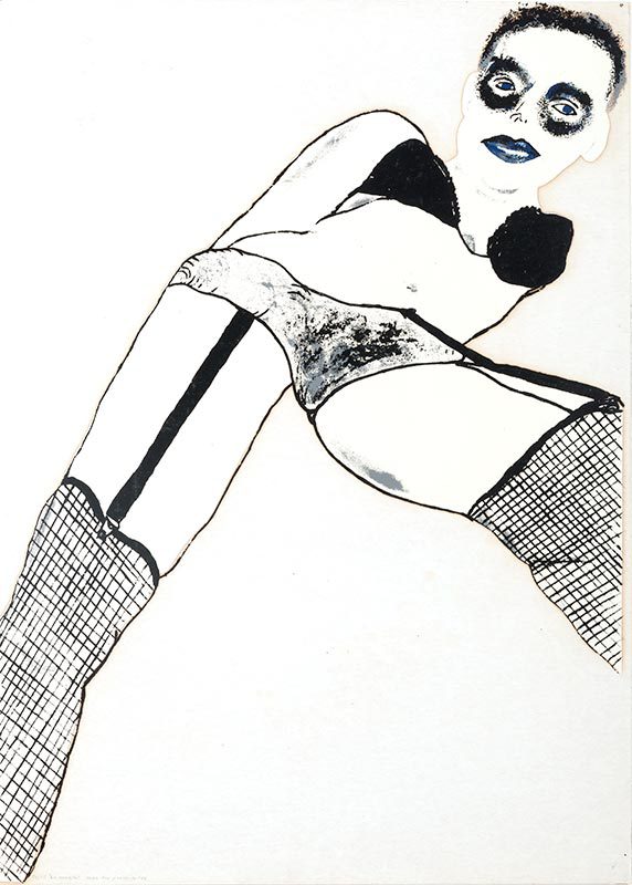 Gravure sur metal de Maria de la Paz Jaramillo, La Corista, 1973,70 x 50cm, Collection Musée d'Art Moderne de Medellin