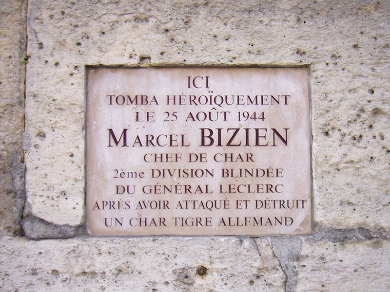 Plaque commémorative, Marcel Bizien