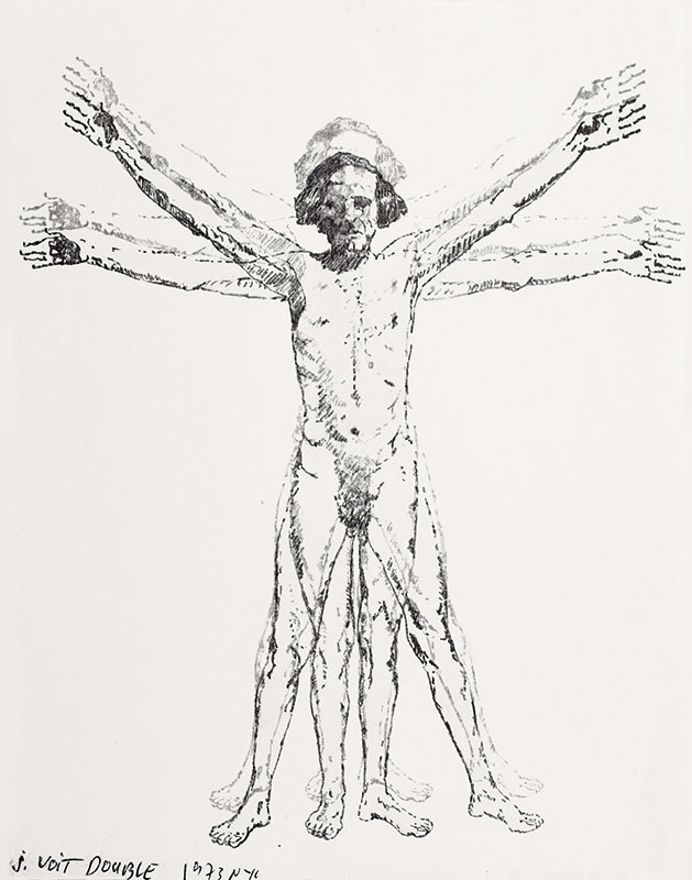 Jean Dupuy, J. voit double, 1973 impression sur papier, 25 x 20 cm (Photo : Nicolas Calluaud)